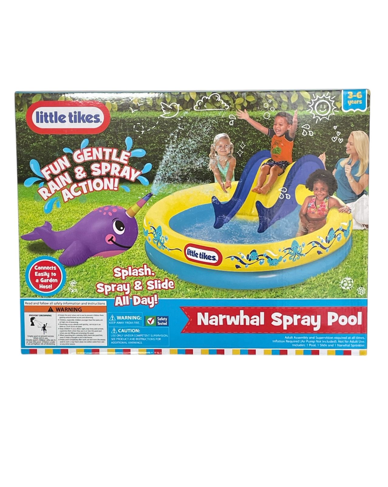ALBERCA INFLABLE LITTLE TIKES CON RESBALADILLA