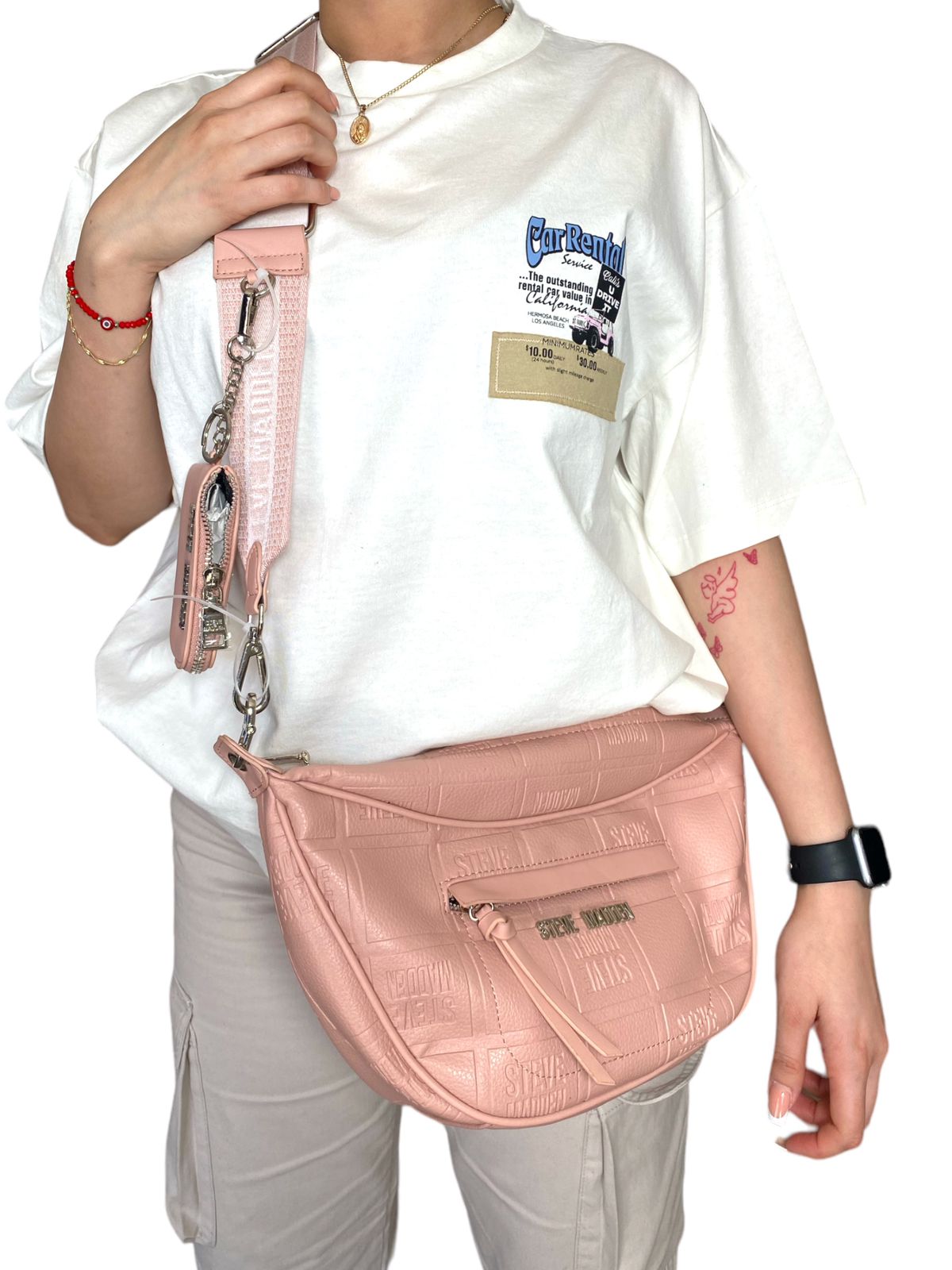 BOLSO BANDOLERA STEVE MADDEN - ROSA