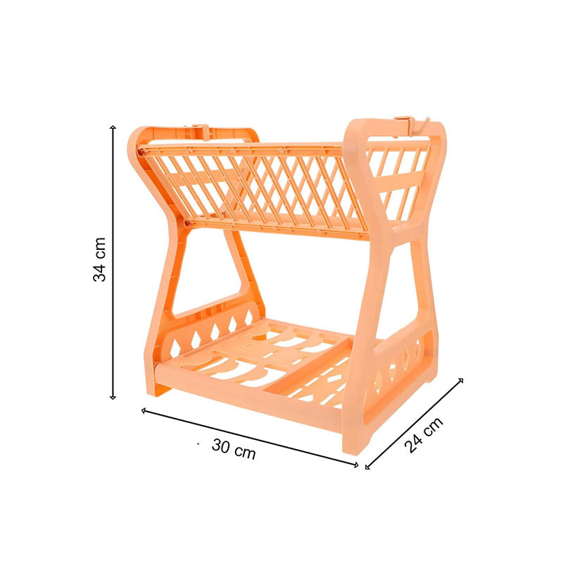 Escurridor de 2 niveles de plástico sin bandeja