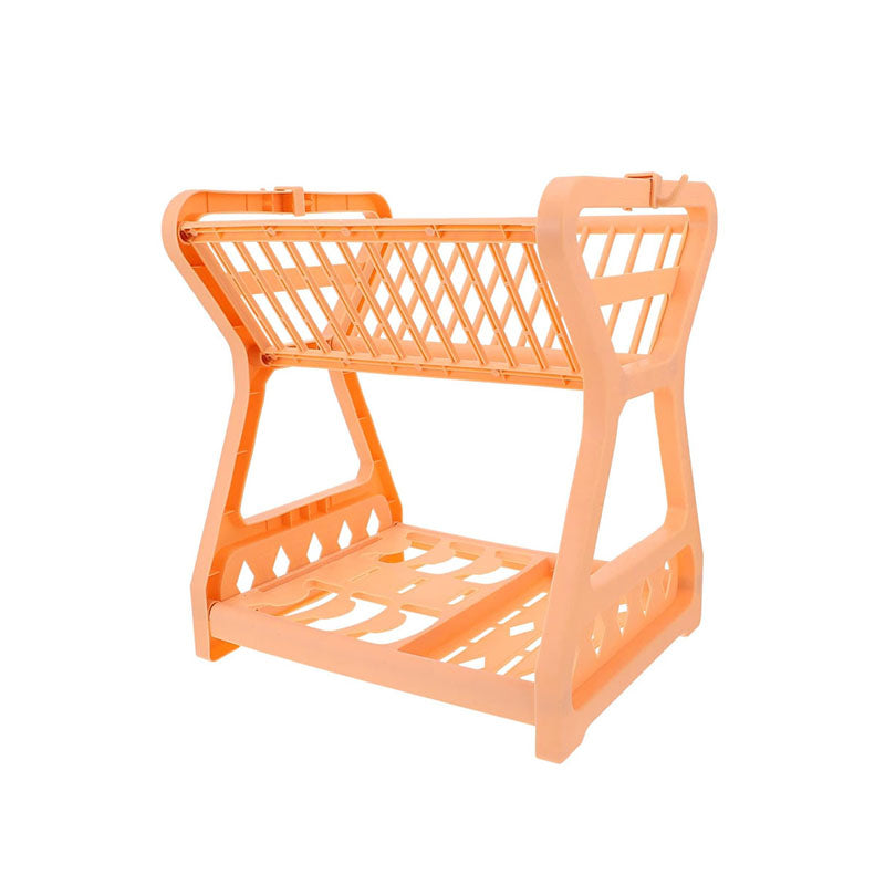 Escurridor de 2 niveles de plástico sin bandeja