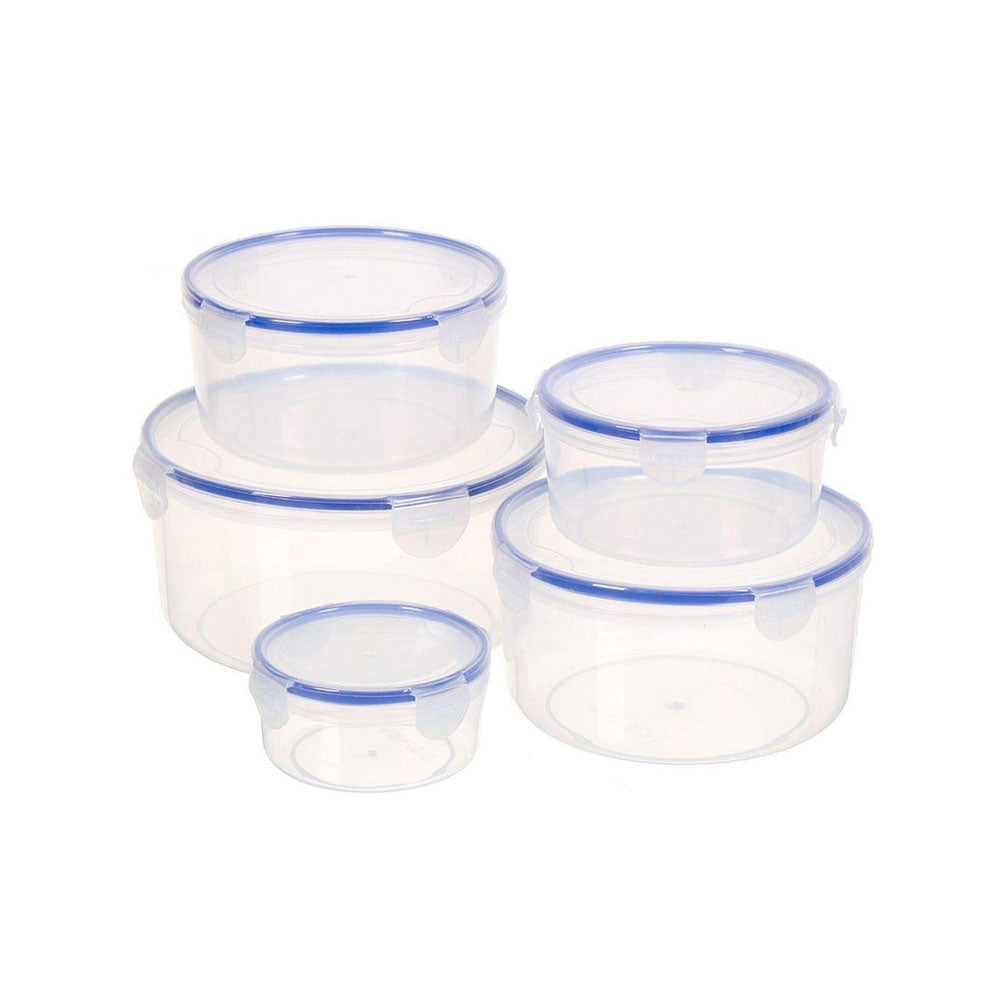 SET DE 5 CONTENEDORES HERMÉTICOS REDONDOS