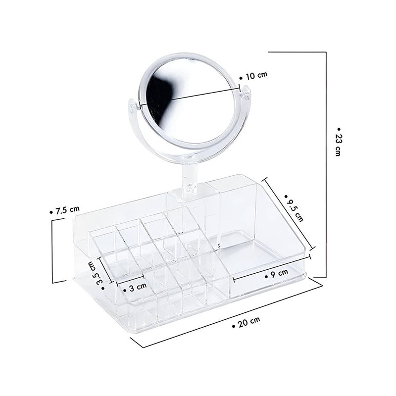 Organizador de cosméticos con espejo de acrílico