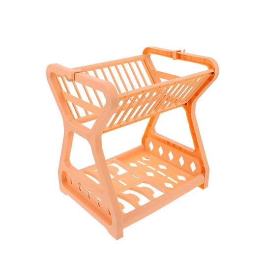 Escurridor de 2 niveles de plástico sin bandeja