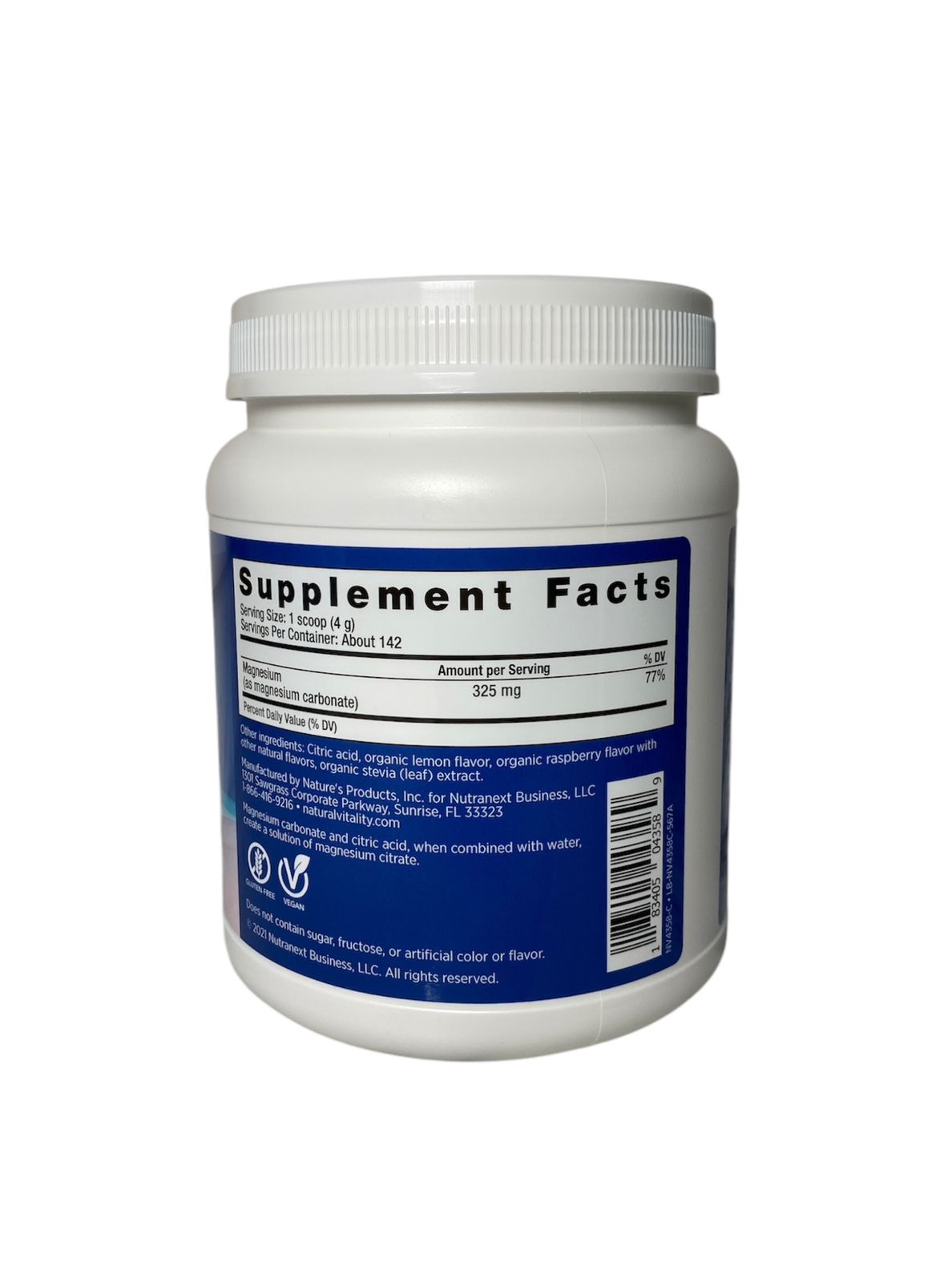 NATURAL VITALITY CALM - SUPLEMENTO DE CITRATO DE MAGNESIO EN POLVO