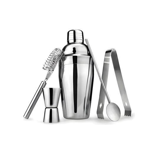 Juego de coctelería con soporte de bambú