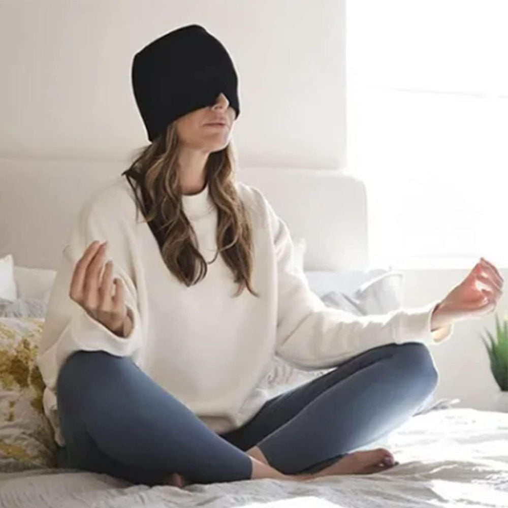 Gorro de compresión frio caliente para aliviar migrañas